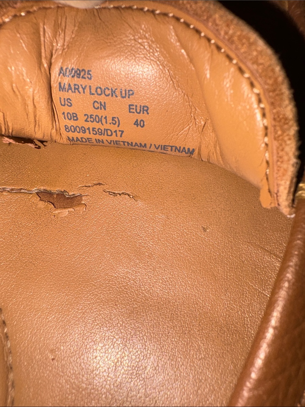 COACH Women's Brown Tan Leather Moccasin Loafers MARY LOCK UP size 10 - Picture 4 of 12